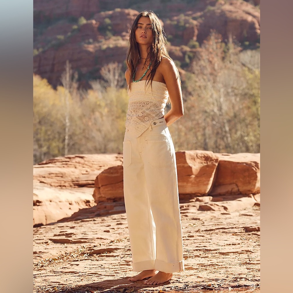 Free People We The Free Palmer Cuffed Jeans NWT Size 25
